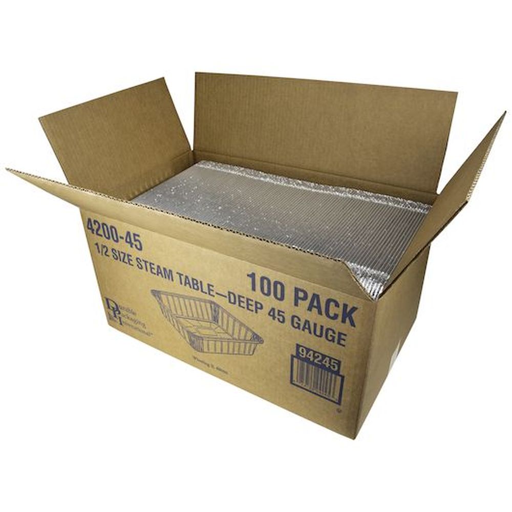 Durable Packaging Half Size Deep 45 Gauage Steam Table Pan, 100 count