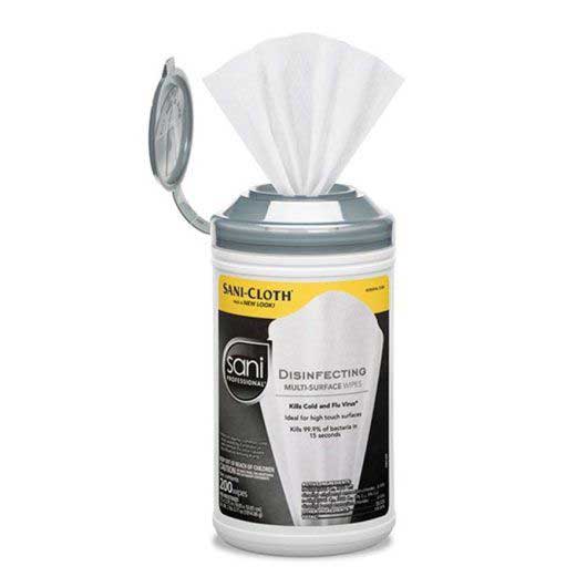 Sani Professional Nice Pak Sani Cloth Disinfecting Wipes, 200 Count -- 6 Per Case