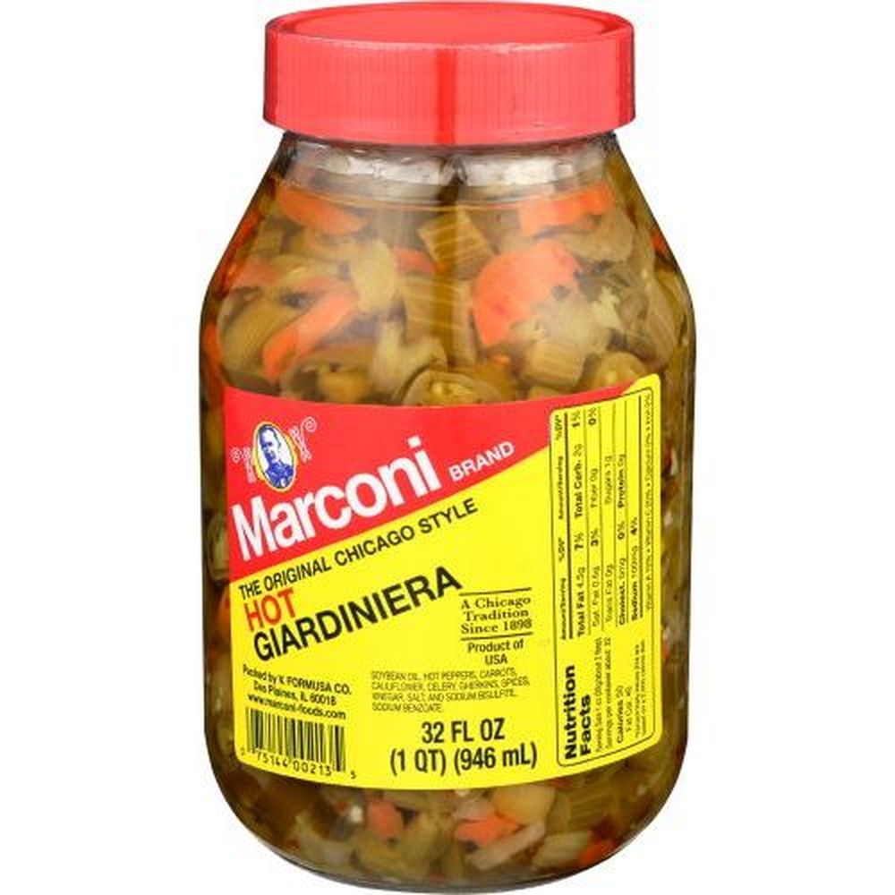 Marconi Hot Giardiniera, 32 Ounce -- 12 Per Case