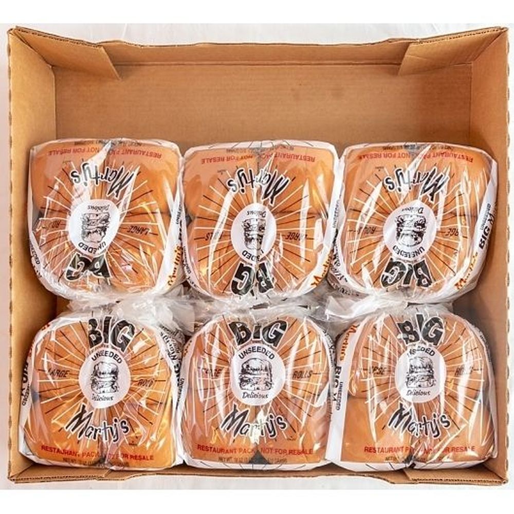 Martin's Plain Big Martys Large Rolls, 8 Count -- 6 Per Case
