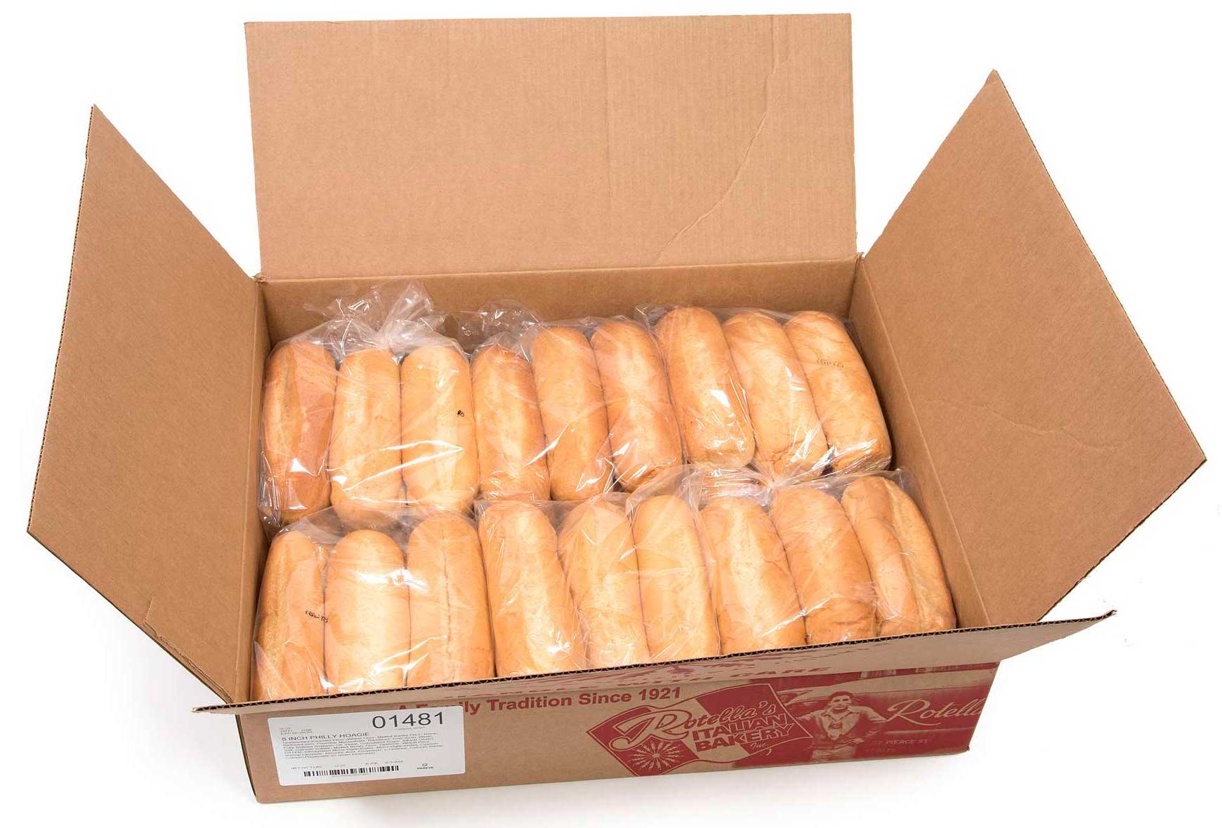 Rotella's Italian Bakery Philly Hoagie, 8 Inch -- 36 Per Case