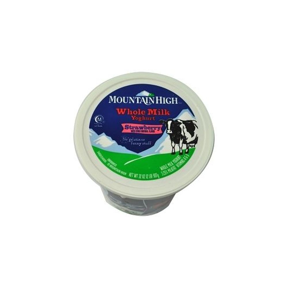 Mountain High Whole Milk Strawberry Yogurt, 32 Ounce -- 6 Per Case