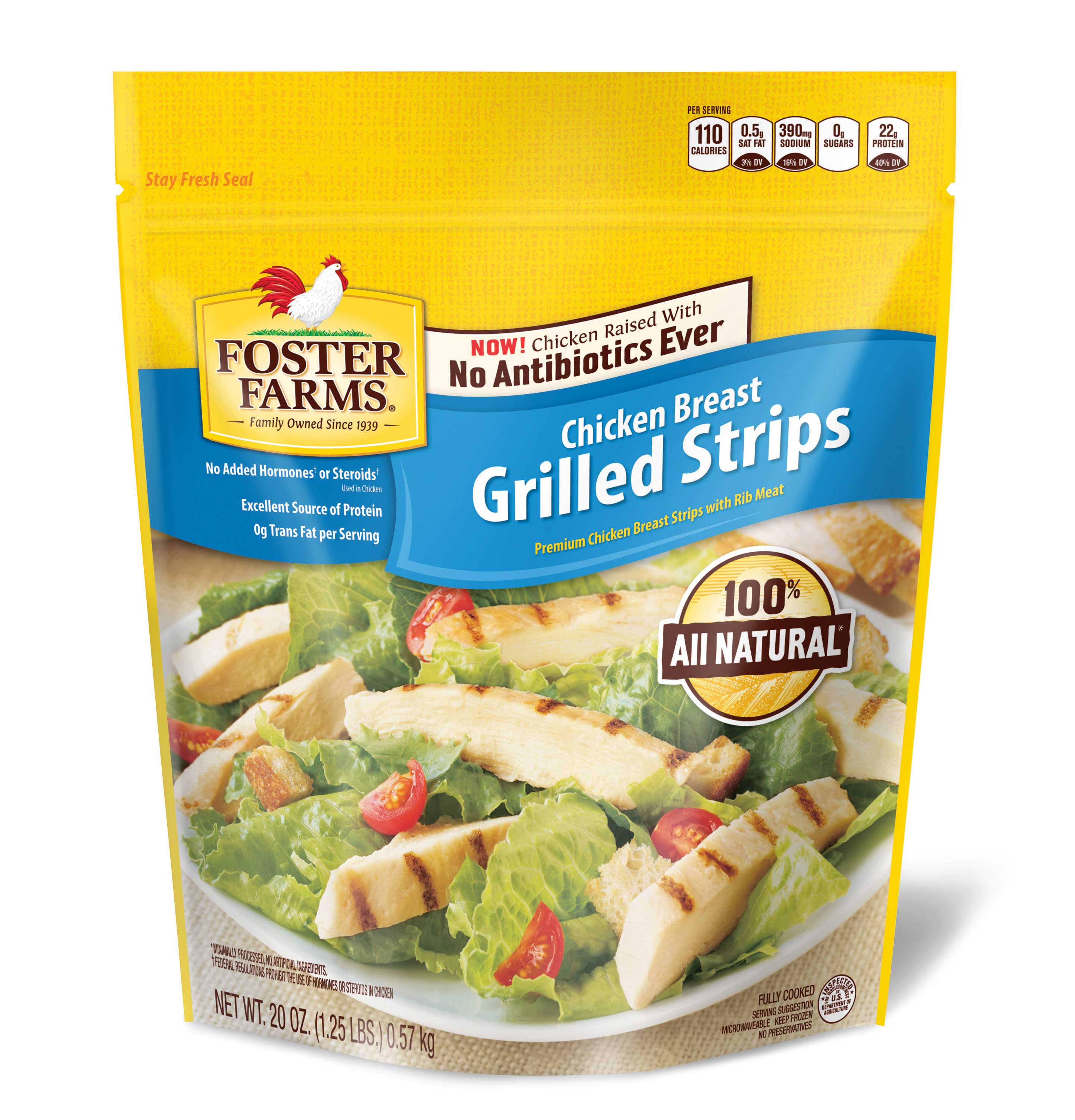 Foster Farms Grilled Chicken Breast Strip Case FoodServiceDirect