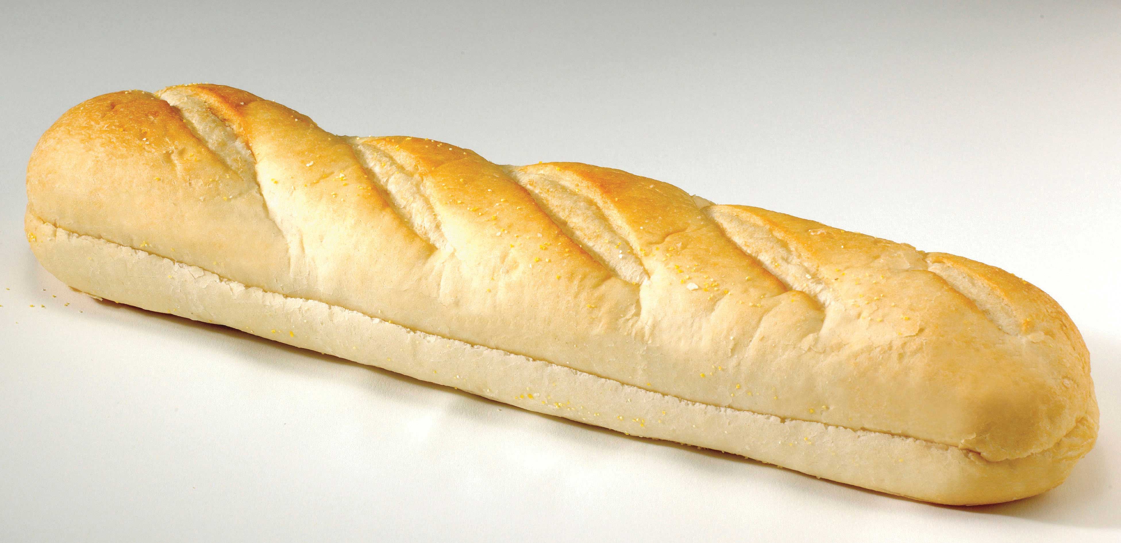 Flowers Foods European Bakers Hinged White Hoagie, 12 inch - 6 per pack -- 8 packs per case.