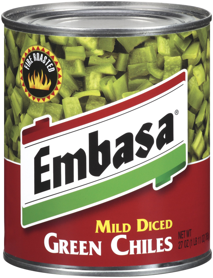 Embasa Diced Green Chile Peppers, 27 Ounce -- 12 Per Case