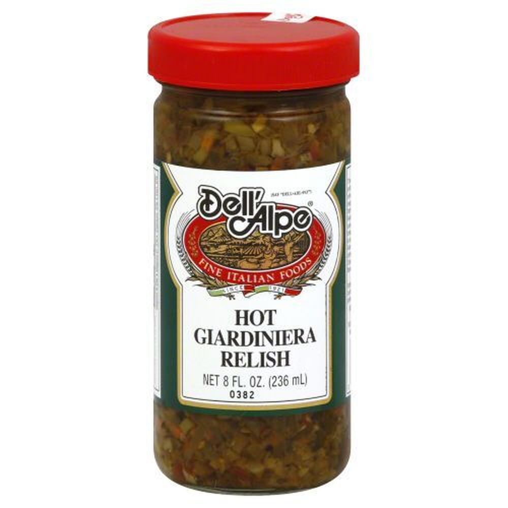 Dell Alpe Hot Giardiniera Relish, 8 Ounce -- 12 Per Case