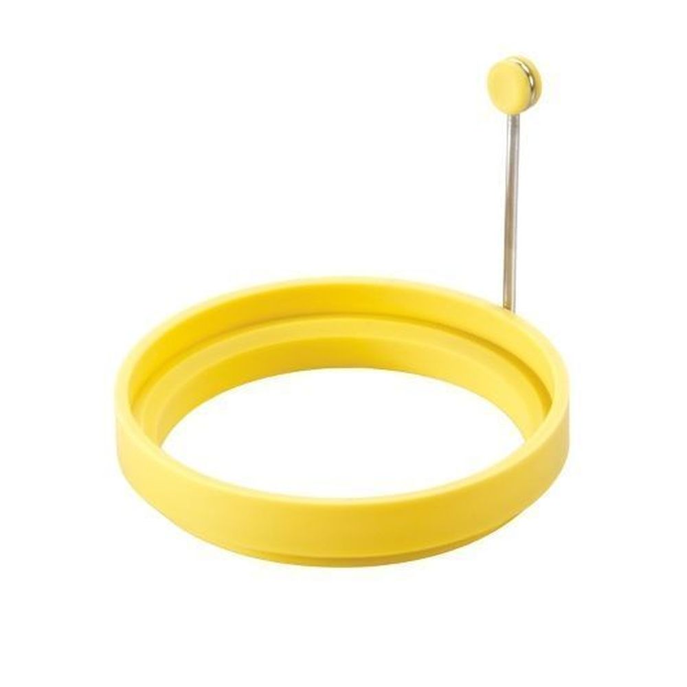 Lodge Silicone Egg Ring With Stainless Steel Handle, 12 Count