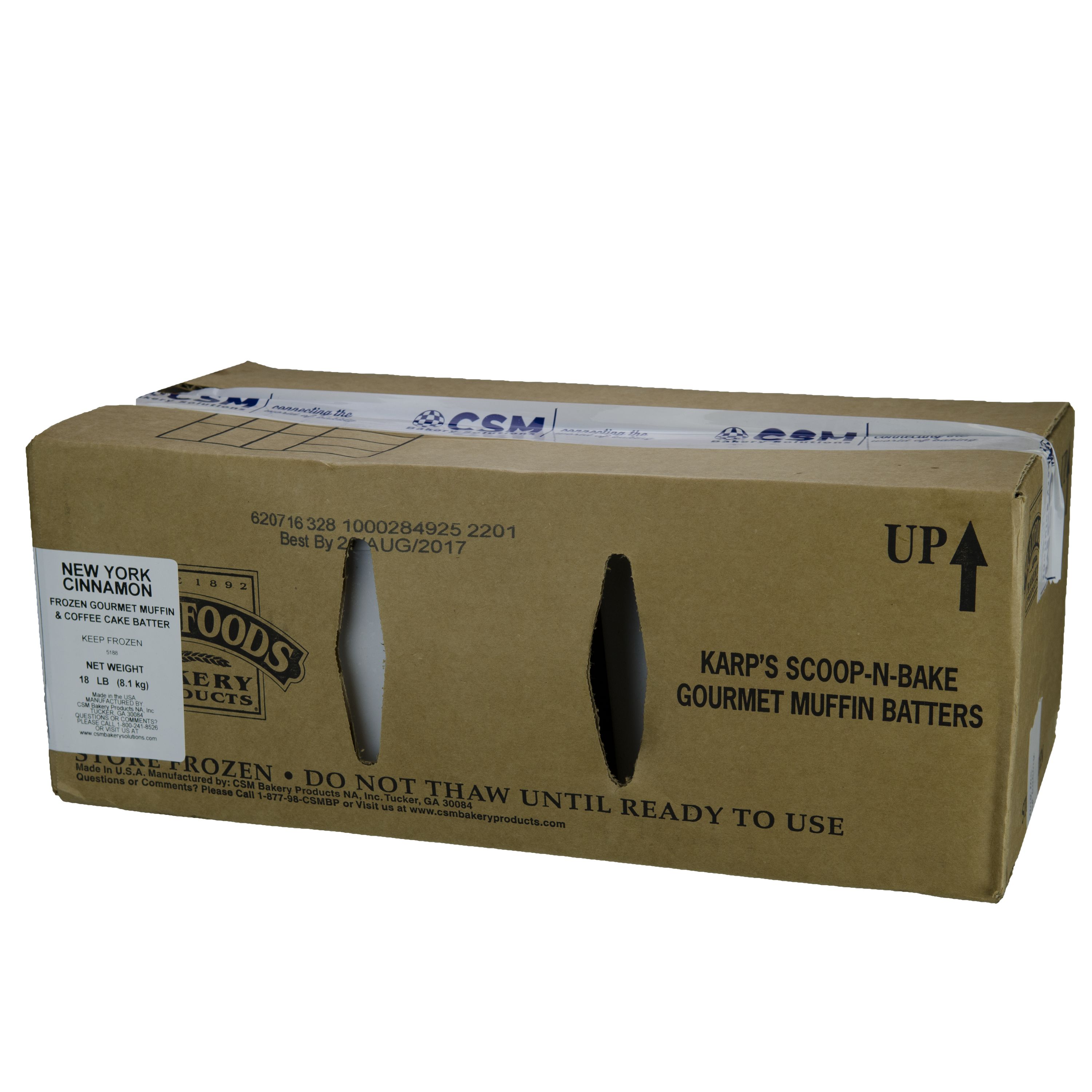 Karp's Scoop N Bake New York Cinnamon Muffin Batter, 9 Pound -- 2 Per Case
