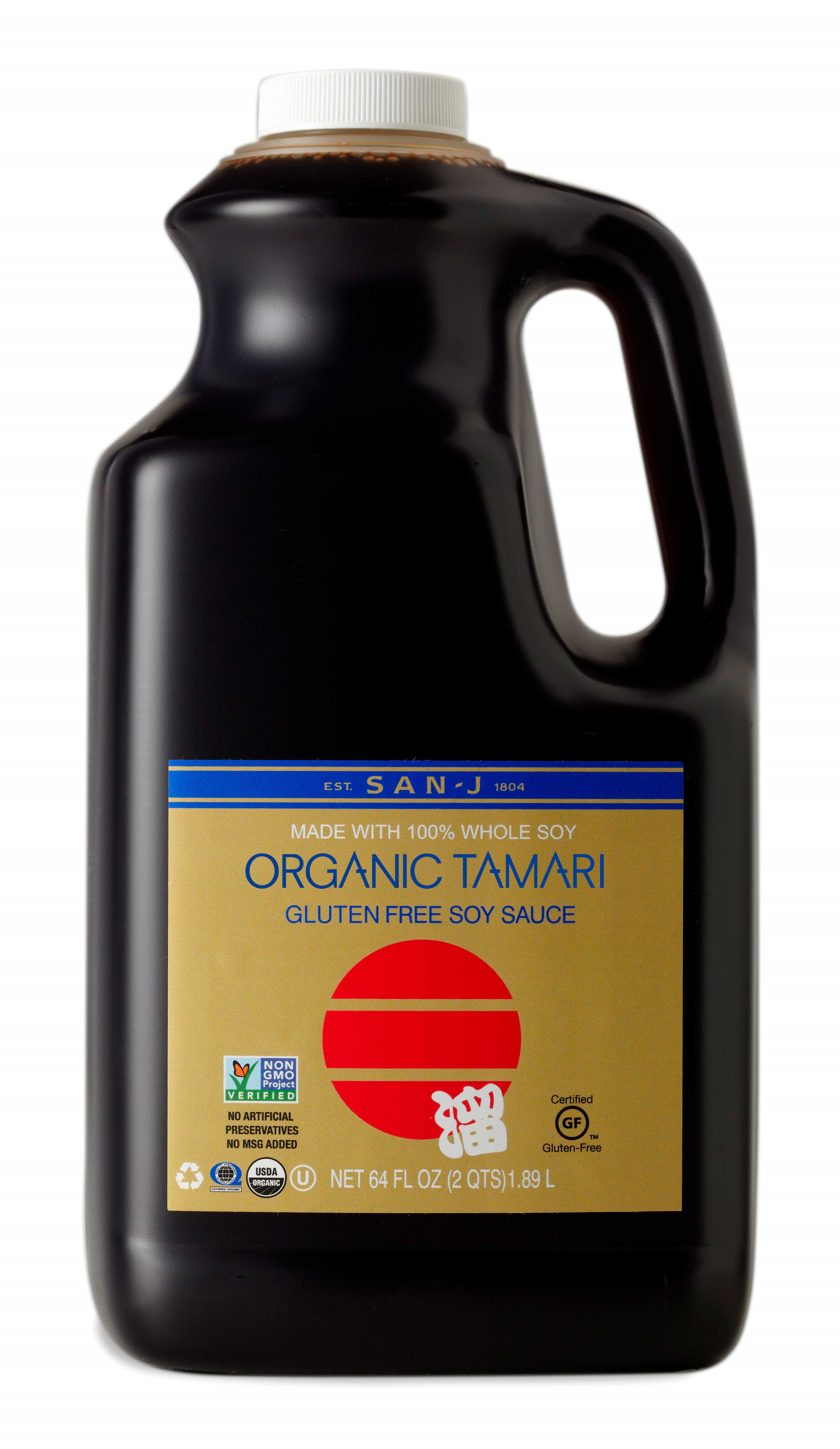 San-j Organic Gluten Free Tamari Soy Sauce, 64 Ounce -- 6 Per Case
