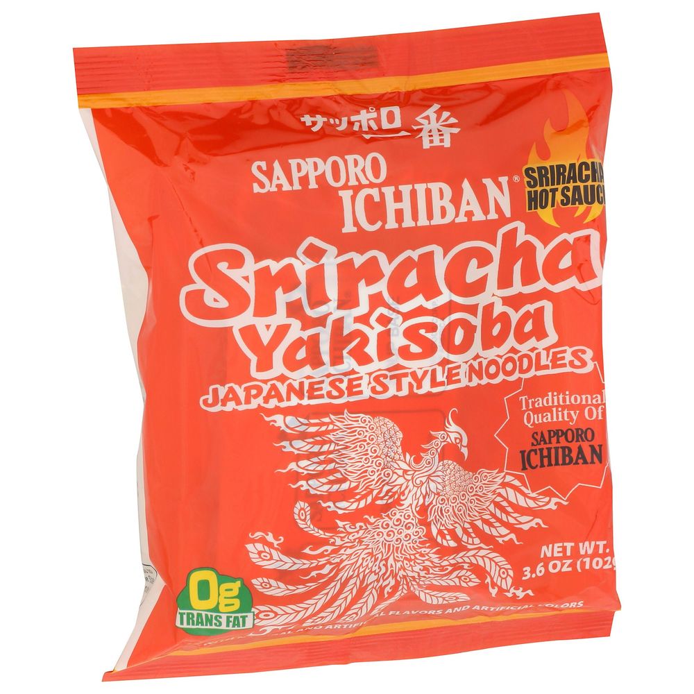Sapporo Ichiban Chowmein Sriracha Yakisoba Japanese Noodle, 18 Ounce -- 6 Per Case