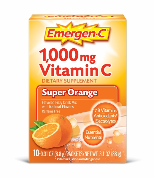 Emergen-c Super Orange Flavored Fizzy Drink Mix Dietary Supplement, 10 Count -- 36 Per Case
