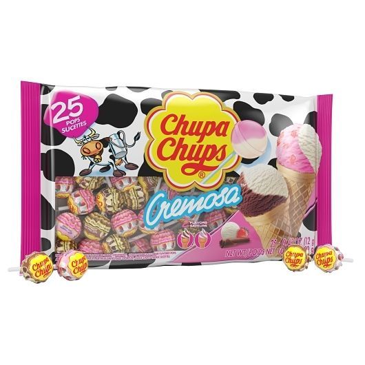 Chupa Chups Cremosa Lollipops, 25 Count