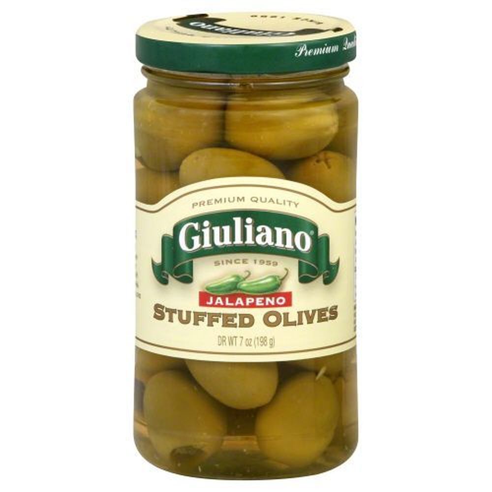 Giuliano Jalapeno Stuffed Olives, 6.5 Ounce -- 6 Per Case