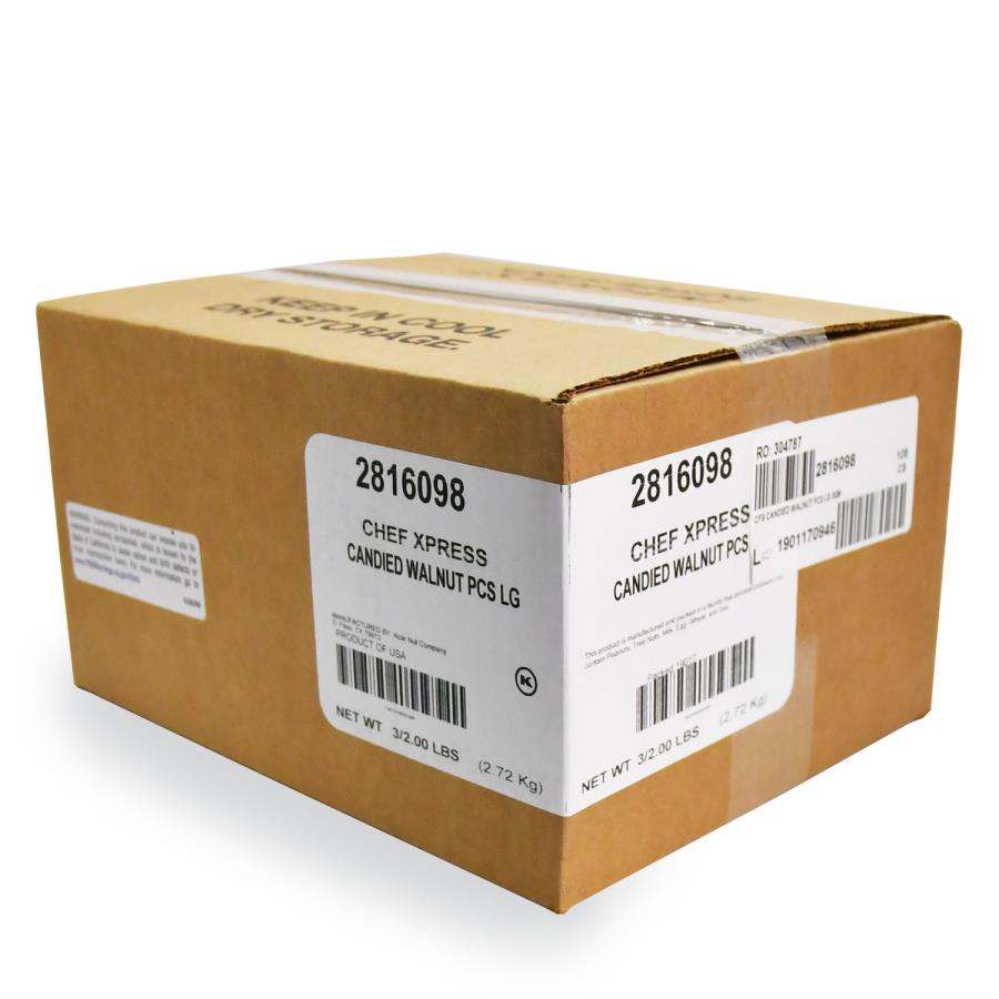 Chef Xpressss Large Pieces Candied Walnut, 2 Pound, 11 X 8.5 X 6.25 Inch -- 3 Per Case