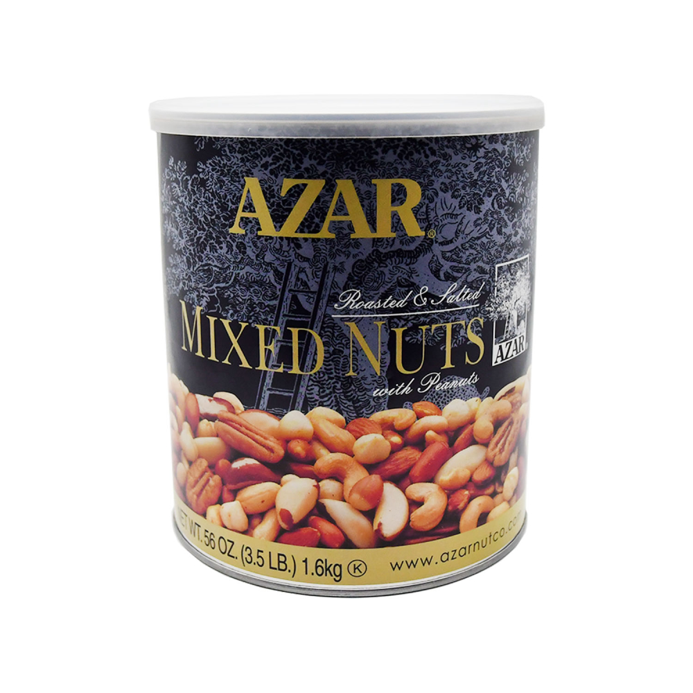 Azar Nut Roasted Mixed Nut with 50 Percent Peanut, 3.5 Pound -- 6