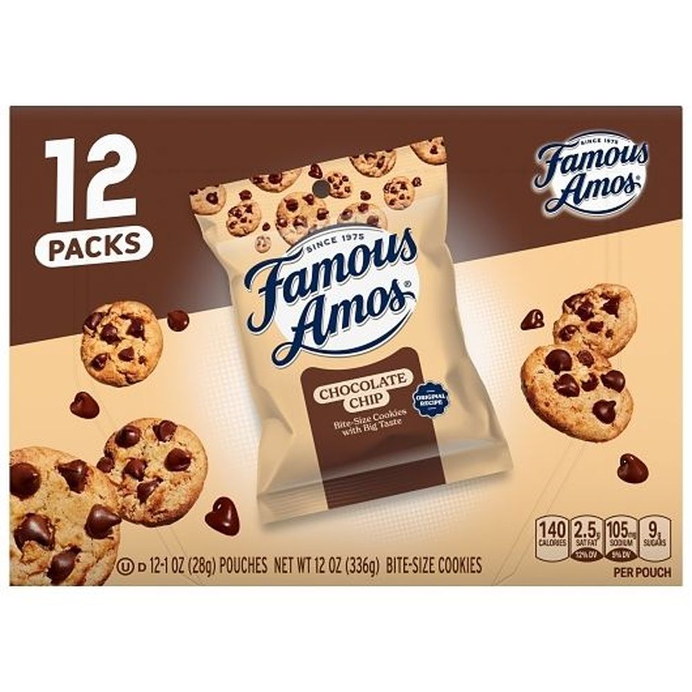 Famous Amos Chocolate Chip Cookies, 12 Ounce -- 4 Per Case