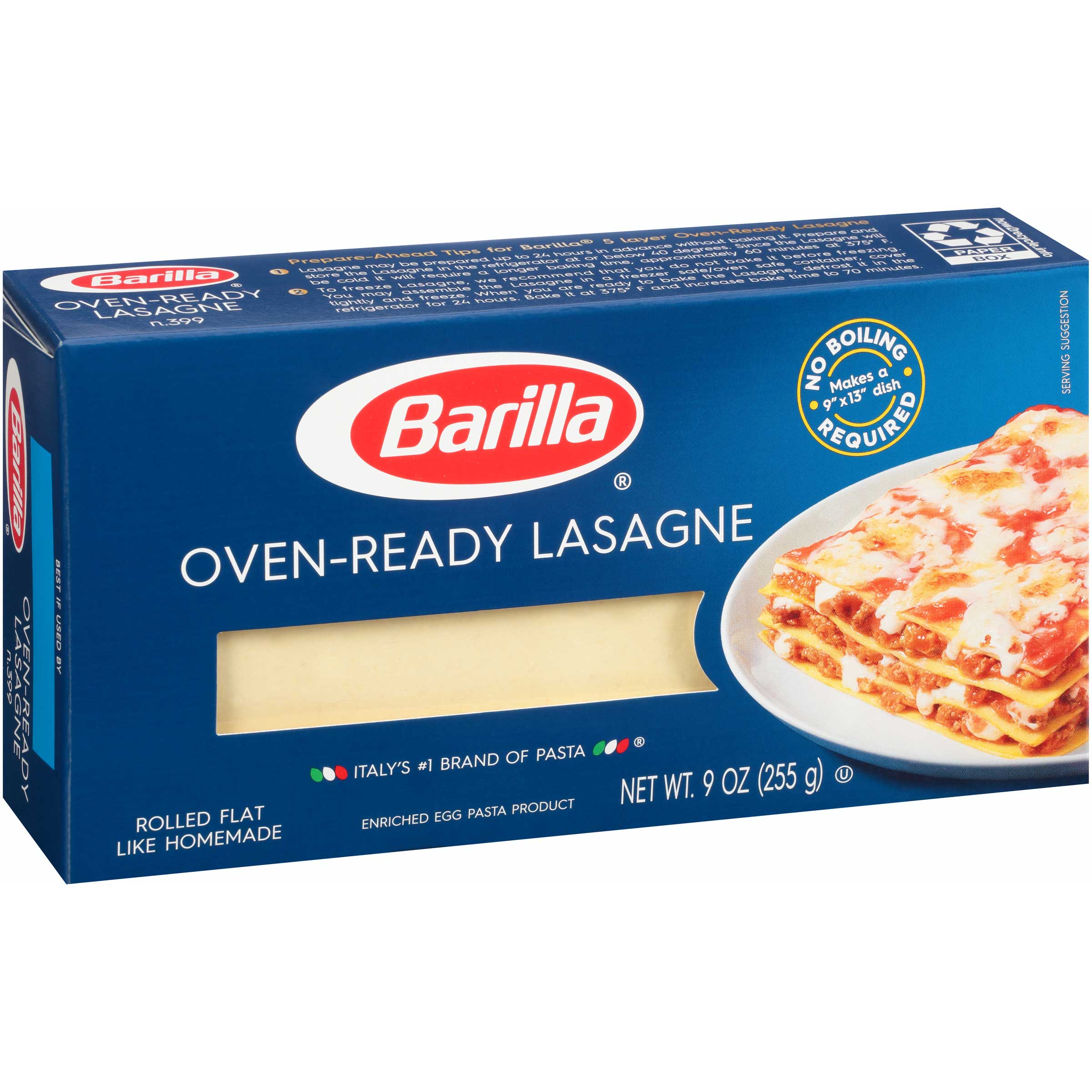 Barilla Oven-Ready Lasagna Case | FoodServiceDirect