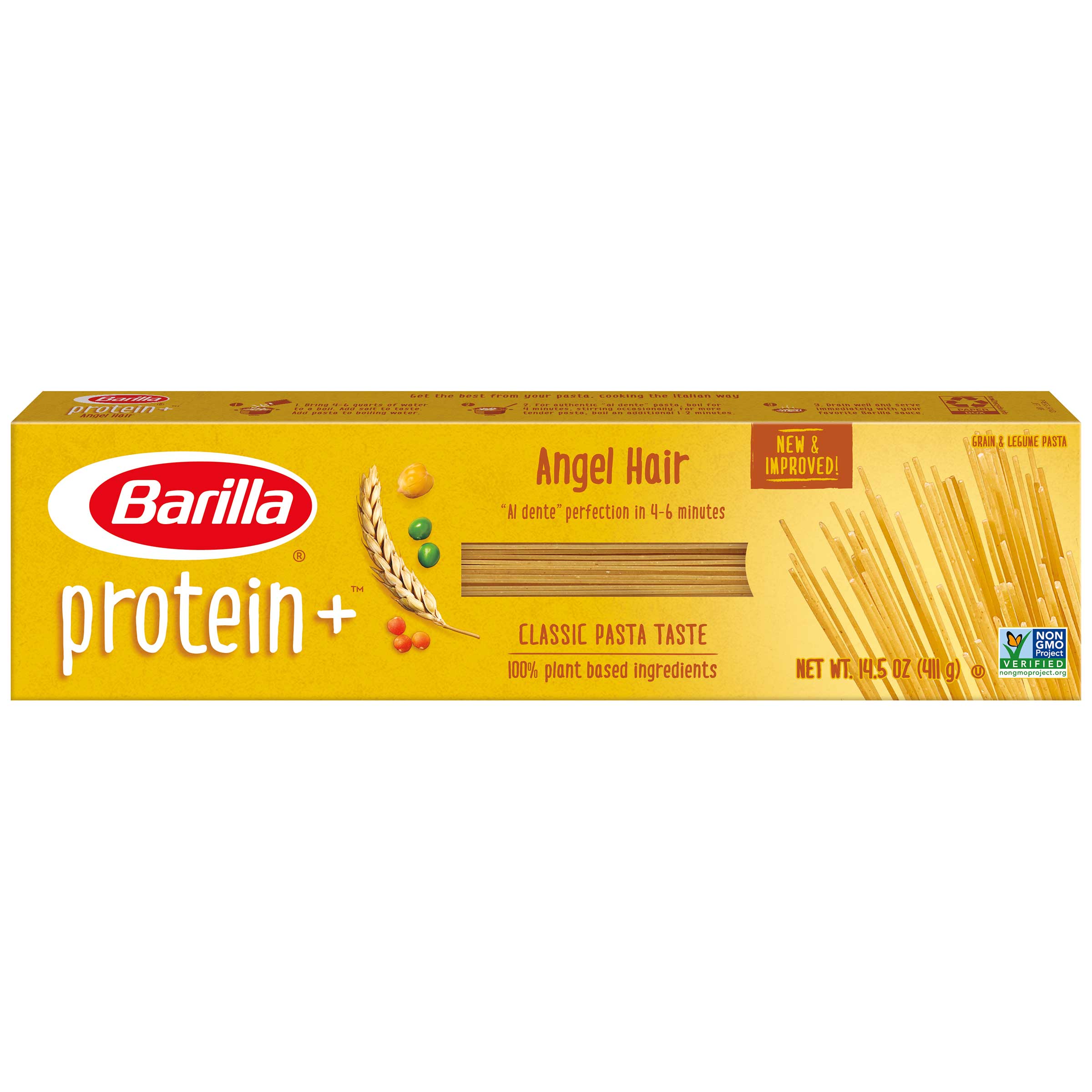 Barilla Plus Angel Hair Pasta, 14.5 Ounce -- 20 per case.