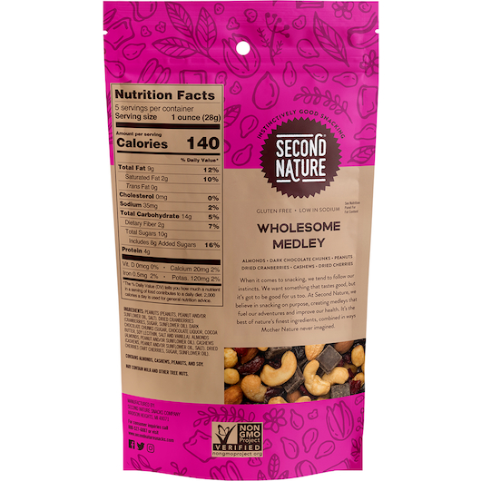Second Nature Wholesome Medley Trail Mix, 5 Ounce -- 12 Per Case