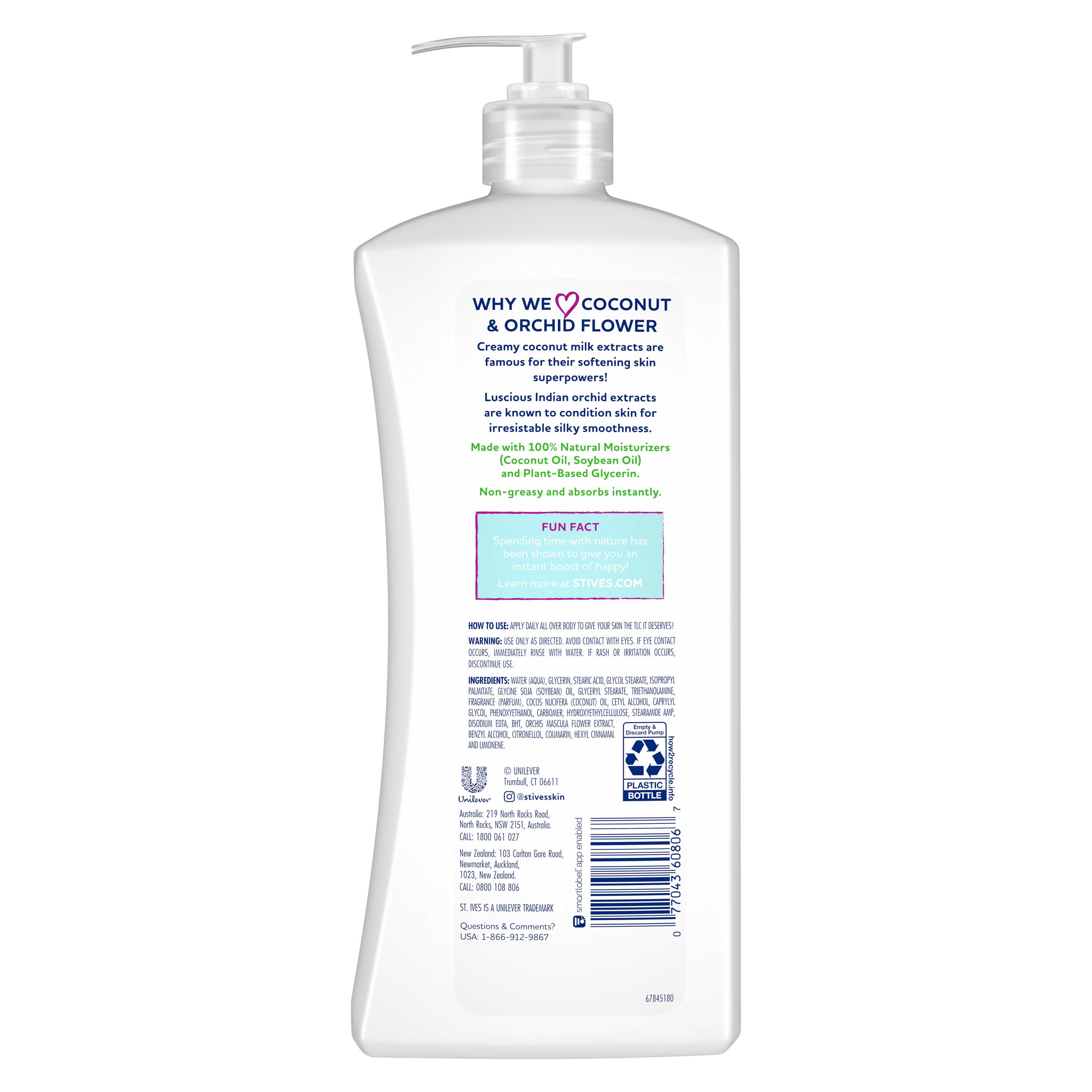 St. Ives Softening Coconut And Orchid Hand And Body Lotion, 21 Ounce -- 4 Per Case