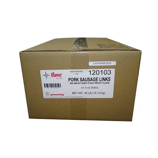 Rose Packing Skin On Pork Sausage Links in Collagen Casing, 10 Pound ...