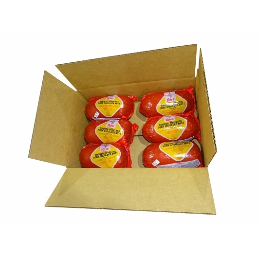 Rose Packing Fully Cooked Smoked Boneless Pork Shoulder Butt, 2 Pound -- 6 Per Case