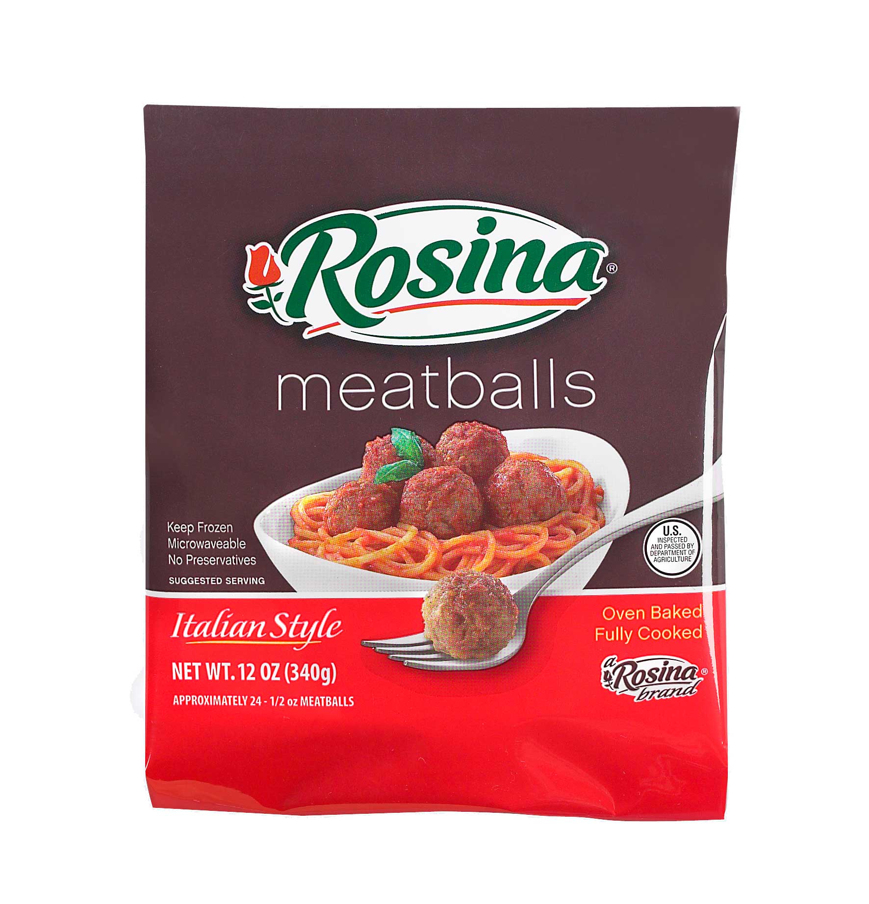 Rosina Food Traditional Italian Meatball, 12 Ounce -- 12 per case.