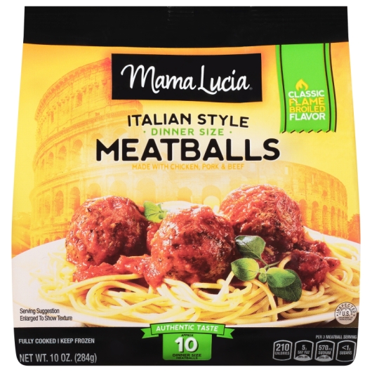 Mama Lucia Dinner Size Italian Style Meatballs, 16 Ounce -- 12 Per Case