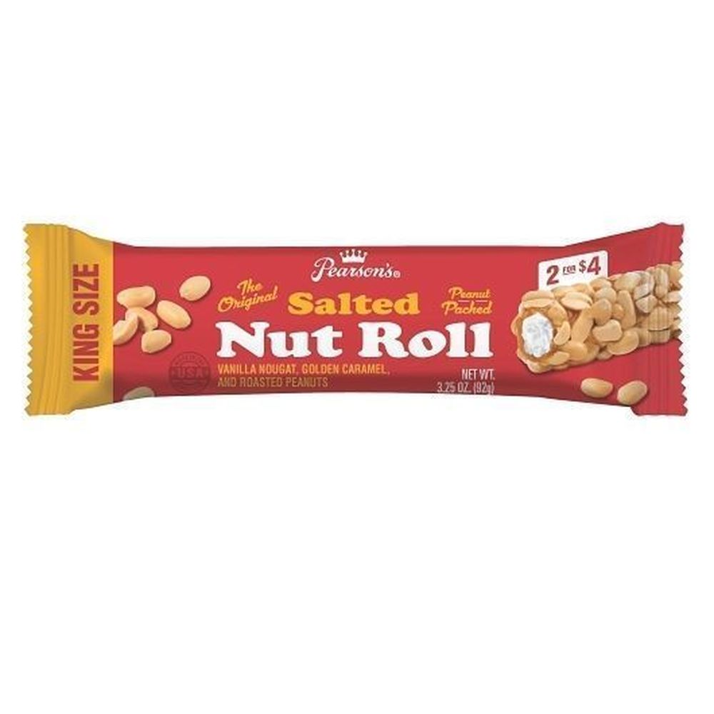 Salted Nut Roll, King Size Pre Priced 2/$4 Shipper, 144 Count