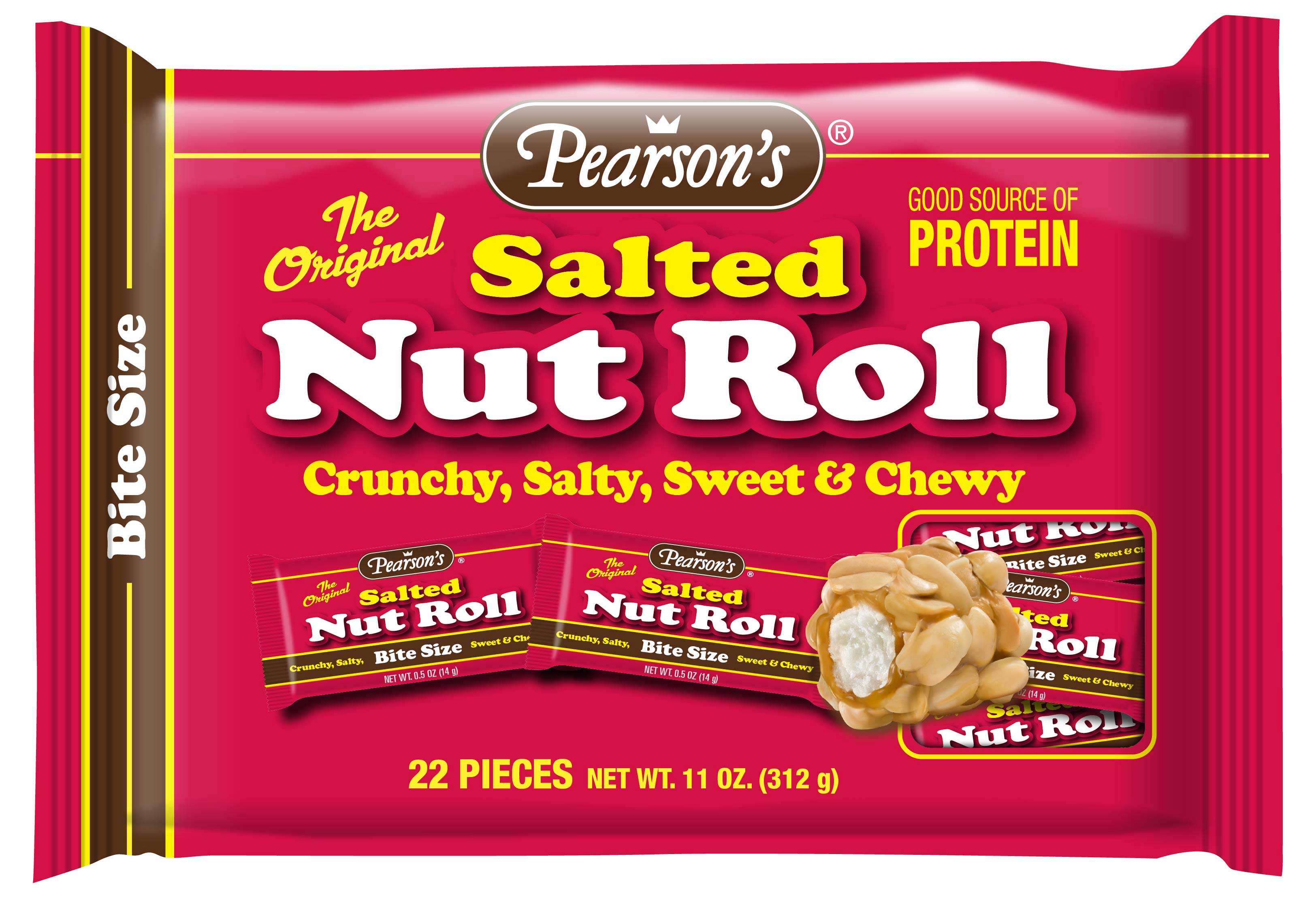 Pearson'ss Bite Size Salted Nut Roll Display Case, 11 Ounce -- 12 Per Case