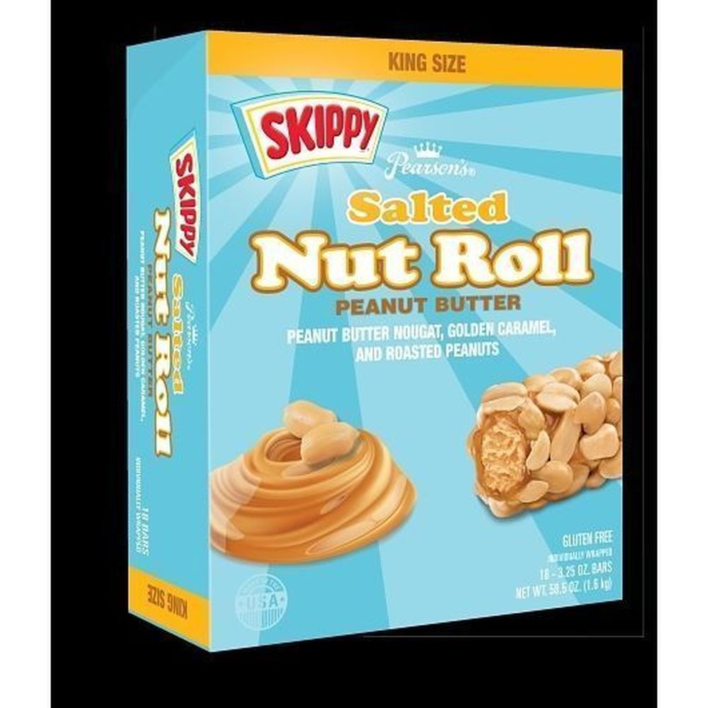 Salted Nut Roll, Skippy King Size Salted Peanut Butter, 3.25 Ounce -- 144 Per Case