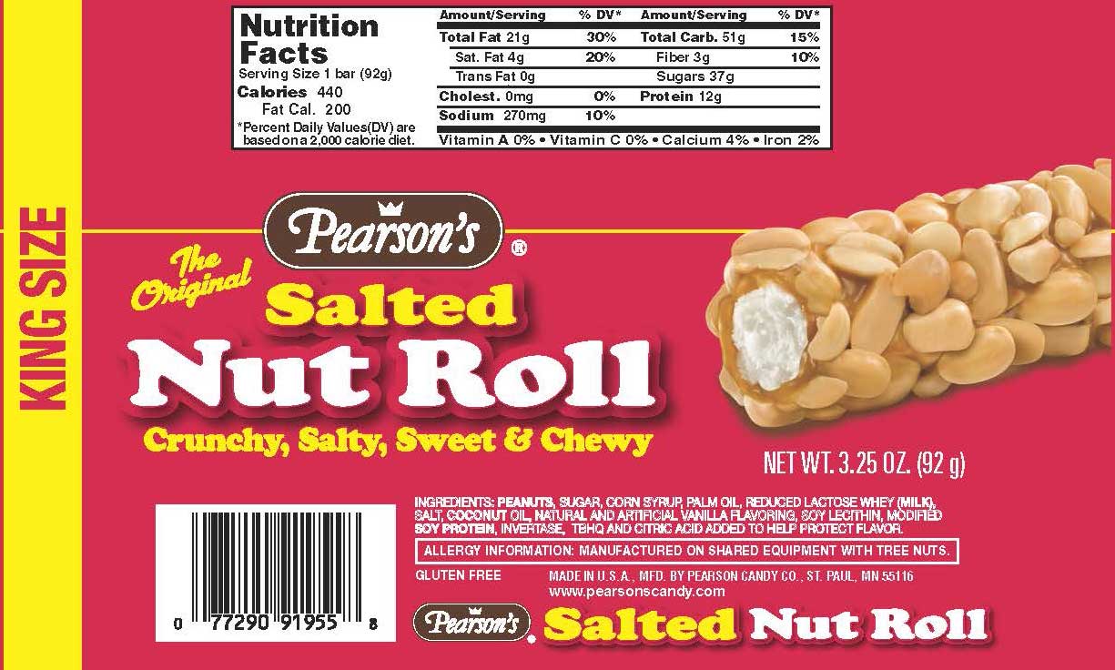 Pearson's King Size Salted Nut Roll, 3.25 Ounce -- 144 Per Case