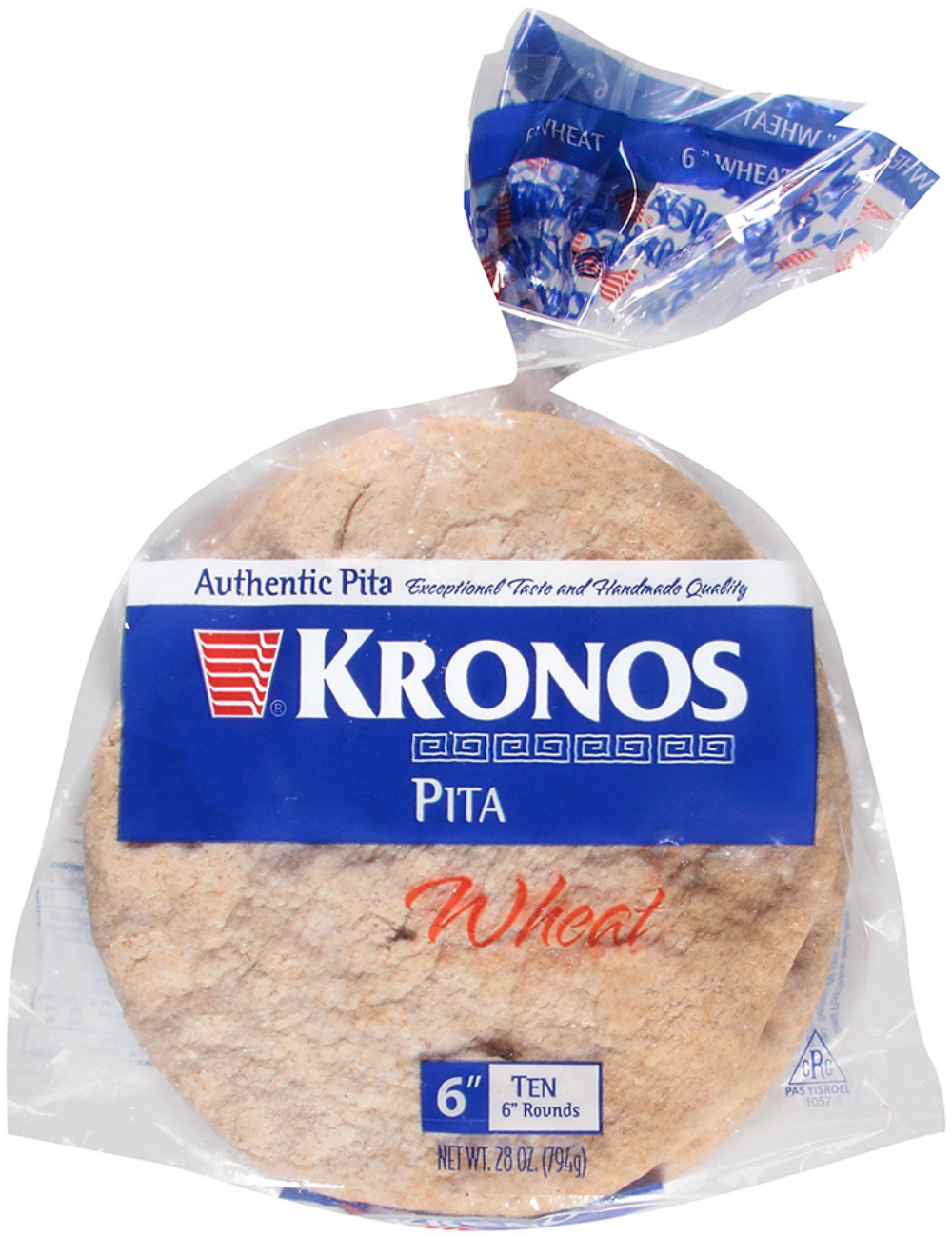 Kronos Frozen Whole Wheat Authentic Pita Bread Case FoodServiceDirect