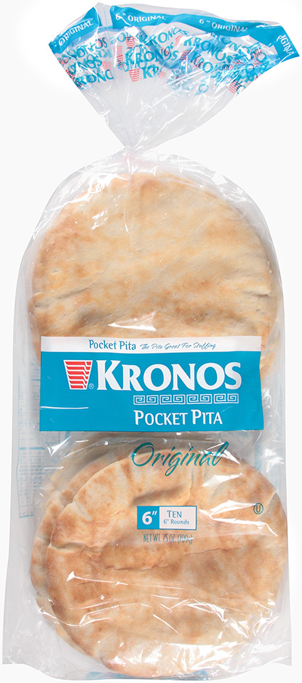 Pita Flat Bread White Authentic Pocket Pita, 6 Inch -- 120 Per Case