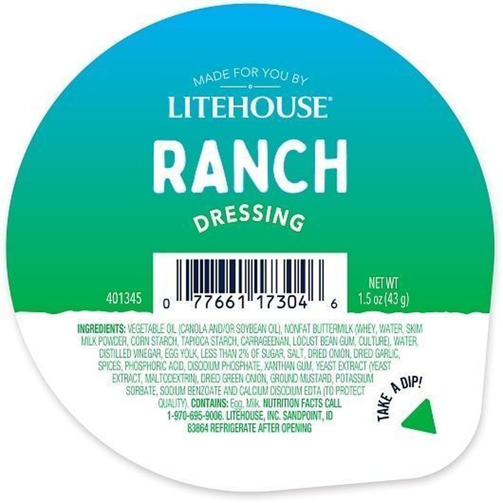 Made For You Ranch Dressing, 1.5 Fluid Ounce -- 48 Per Case