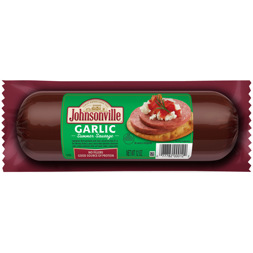 Johnsonville Garlic Summer Sausage, 12 Ounce -- 12 Per Case