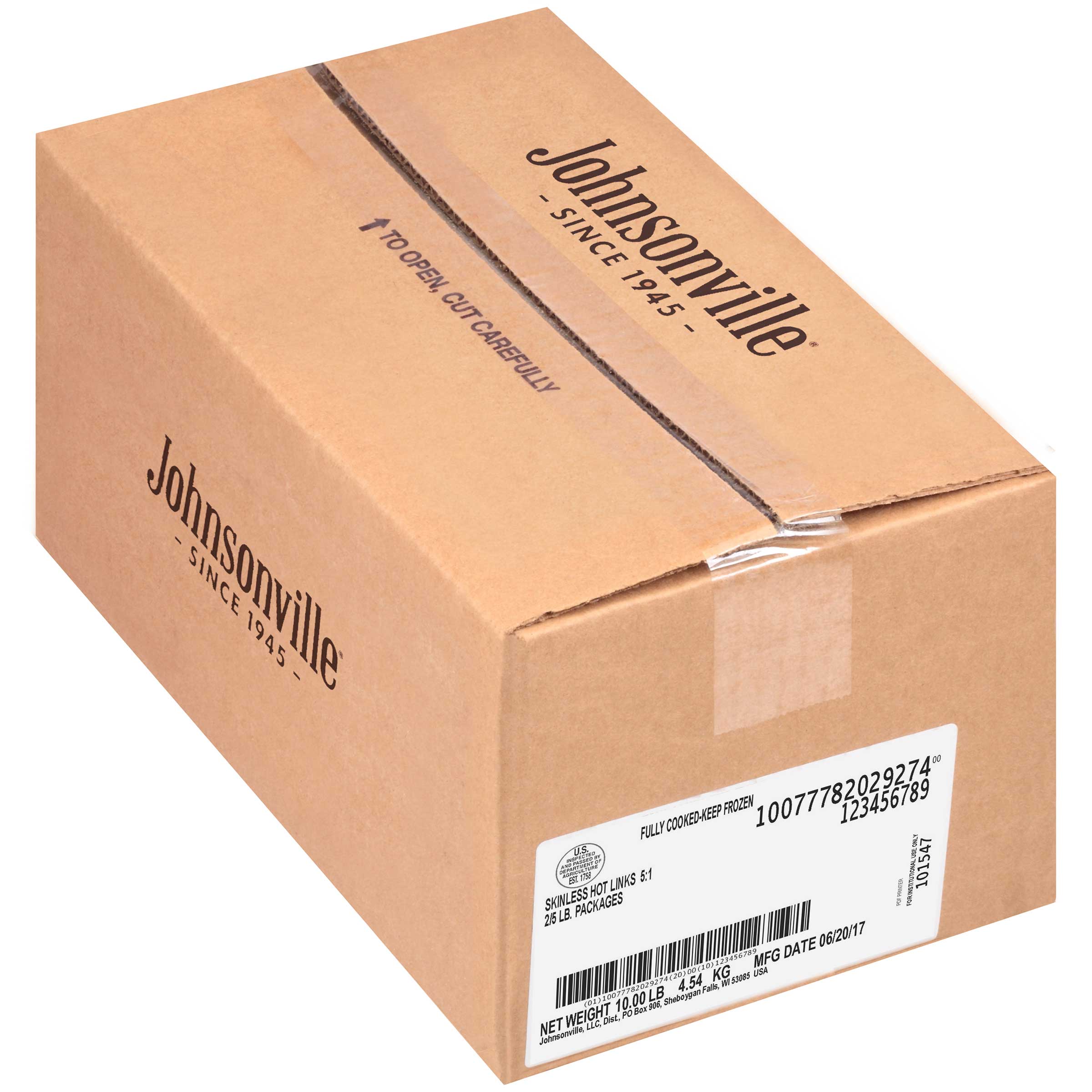 Johnsonville Skinless Hot Links, 80 Ounce -- 2 per case.