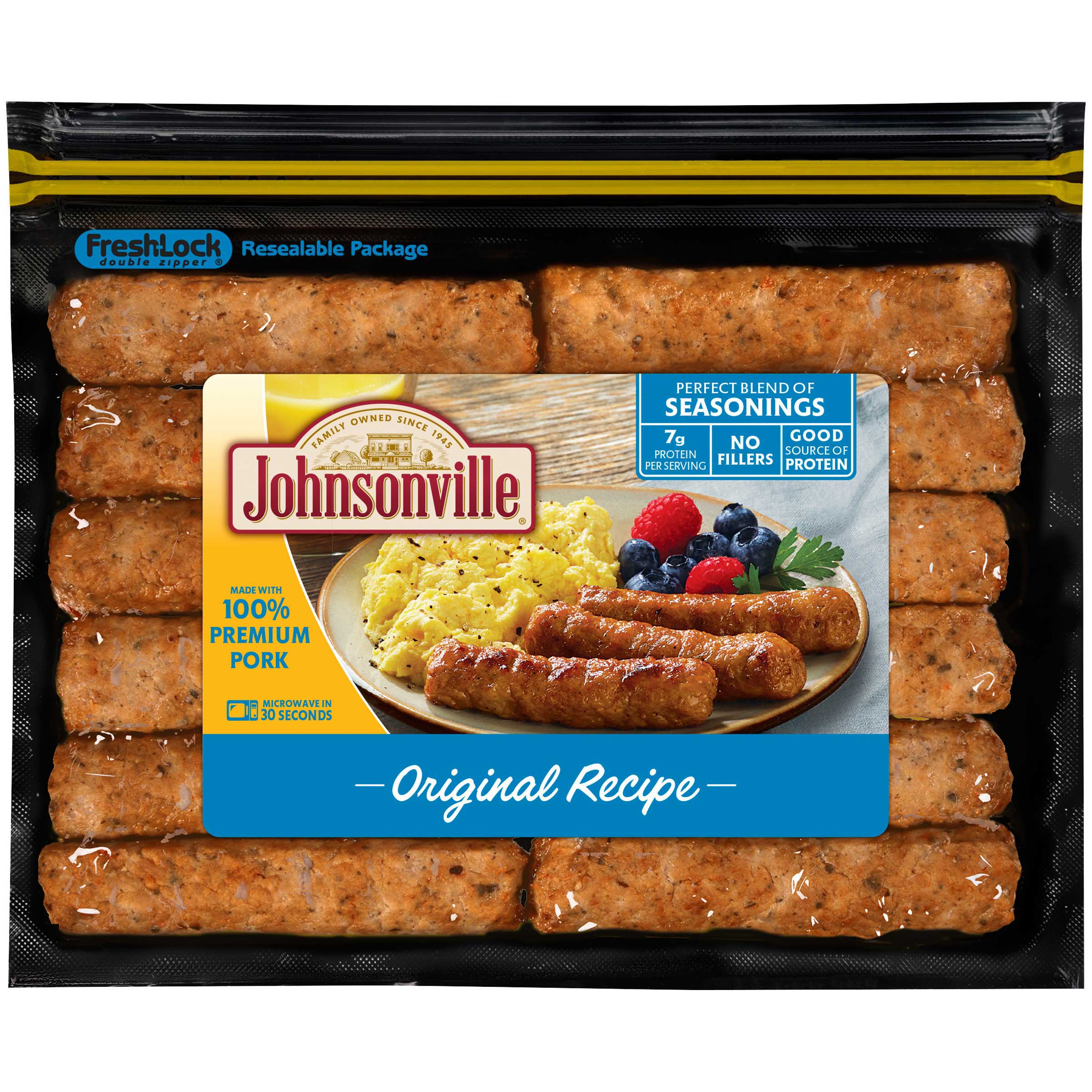 Johnsonville Fully Cooked Original Pork Breakfast Link, 9.6 Ounce -- 10 per case.
