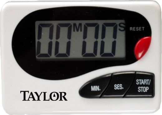 Taylors Chrome Digital Timer With Memory, 0.8 Inch Lcd Readout -- 6 Per Case