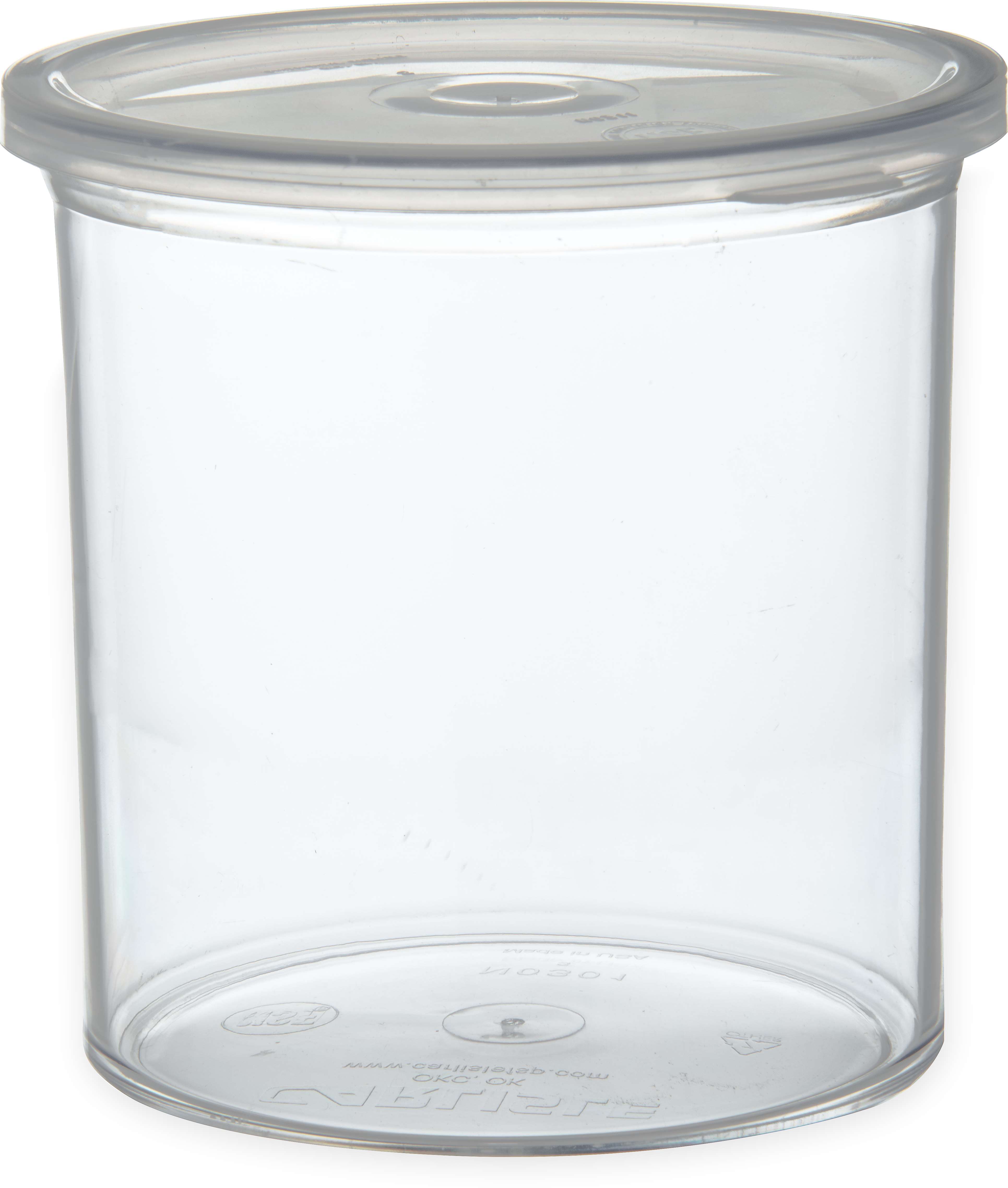 Carlisle Clear Classic Crock With Lid, 1.2 Quart -- 12 Per Case