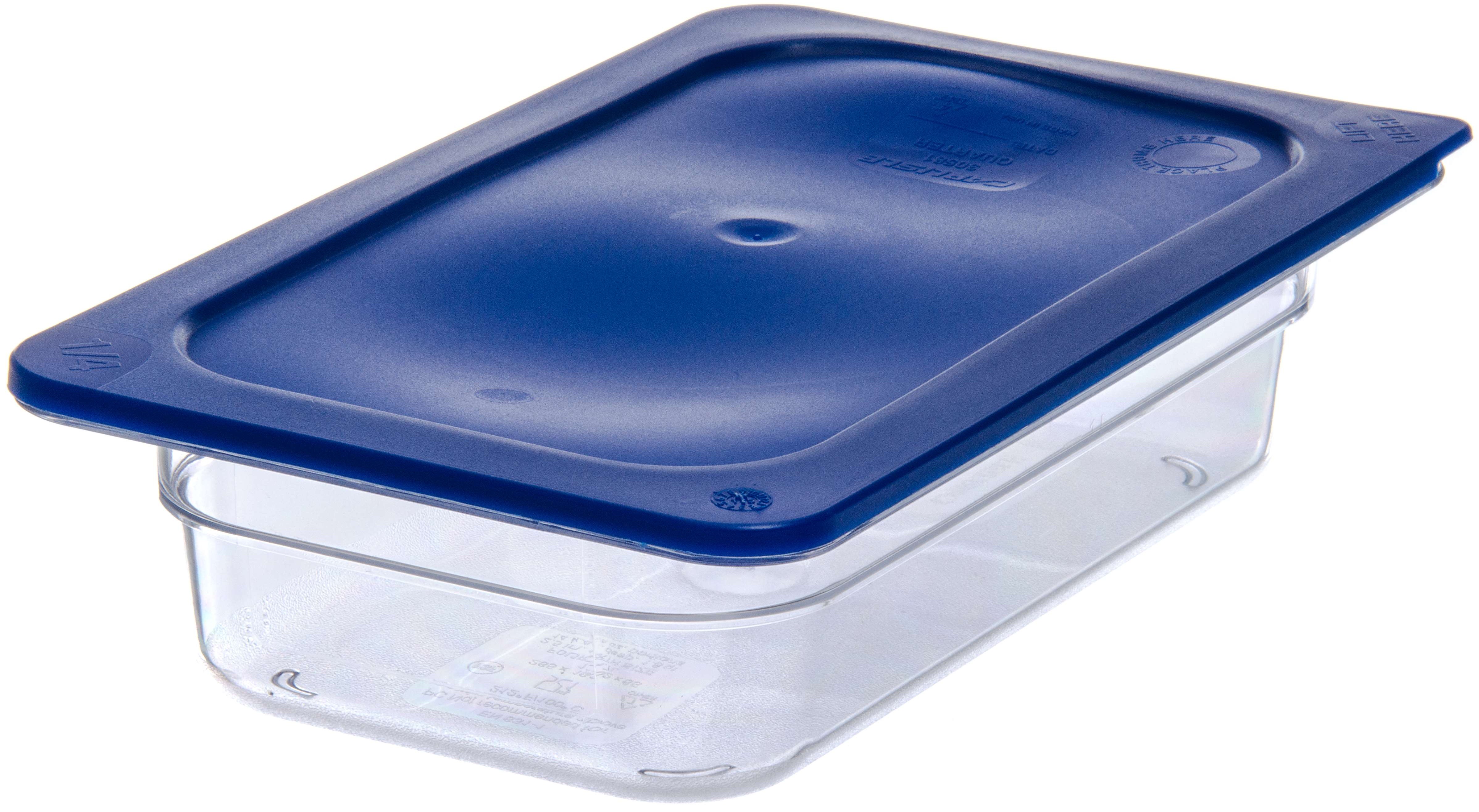 Carlisle Smart Lid 1/4 Size Dark Blue Food Pan Lid Only -- 6 Per Case