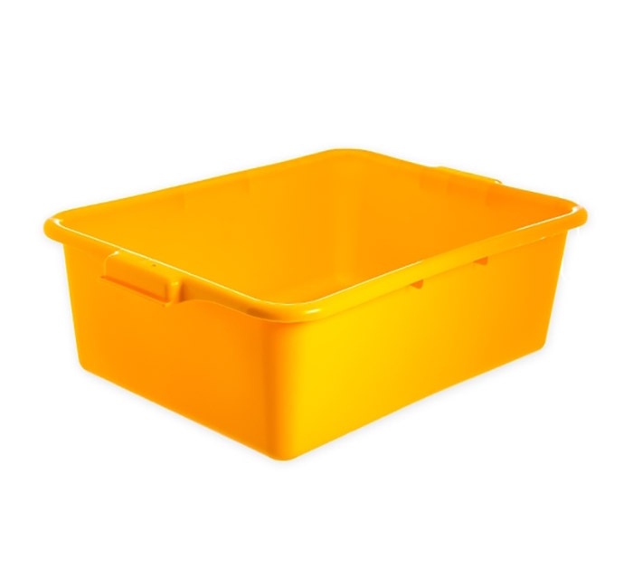 Carlisle Comfort Curve Yellow Tote Box, 20 X 15 X 7 Inch -- 12 Per Case