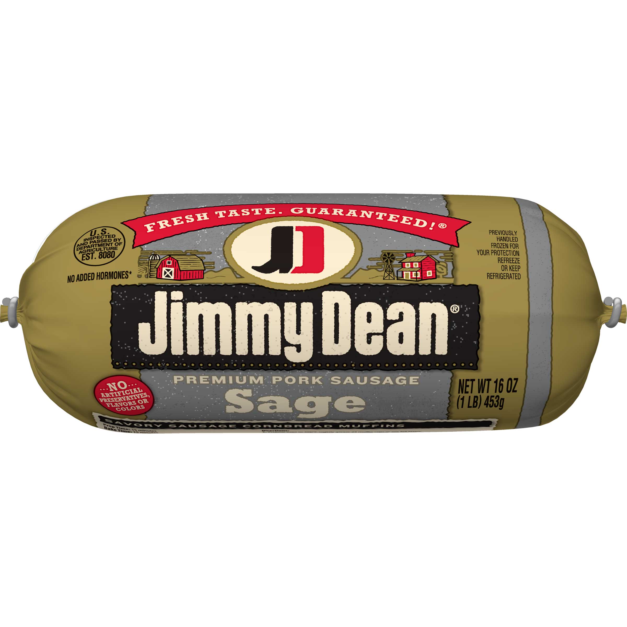 Jimmy Dean Premium Pork Sage Sausage Roll, 16 ounce -- 12 per case