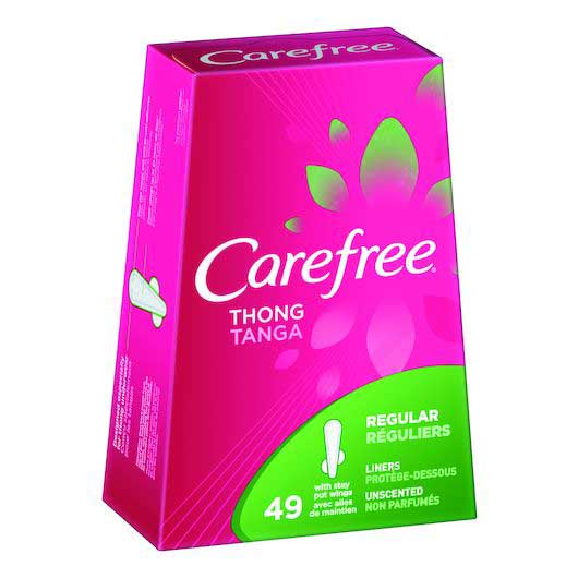 Carefree Thong Unscented Pantiliner, 49 Count -- 12 Per Case