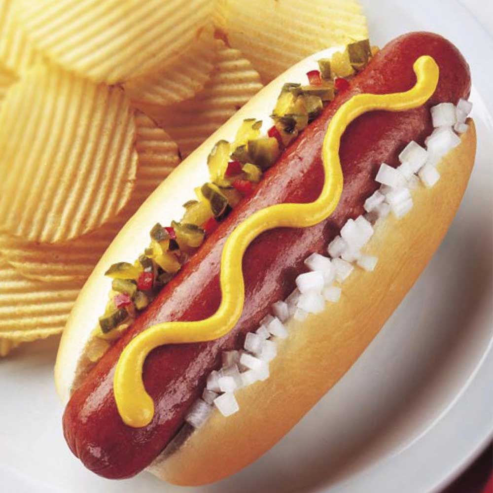 Skylark Big City Reds Beef Hot Dog, 2.5 Pound -- 4 per case.