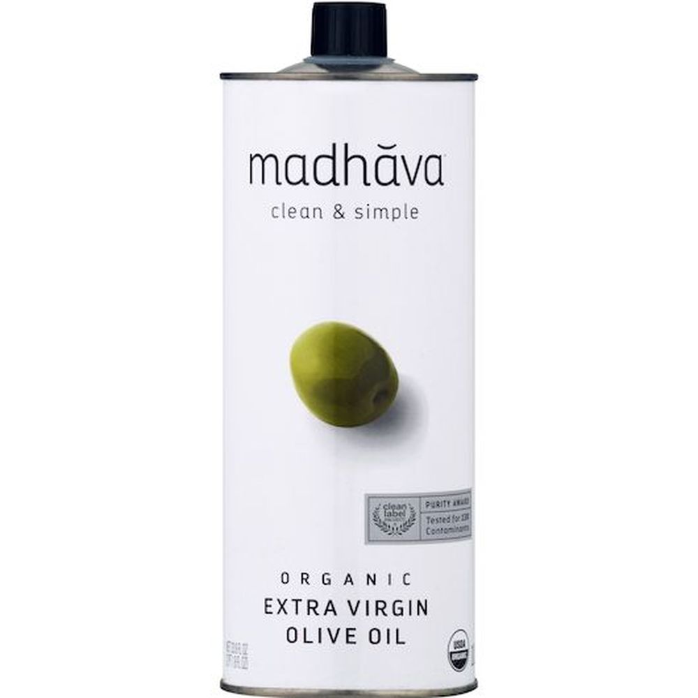 Madhava Organic Extra Virgin Olive Oil, 1 Liter -- 6 Per Case