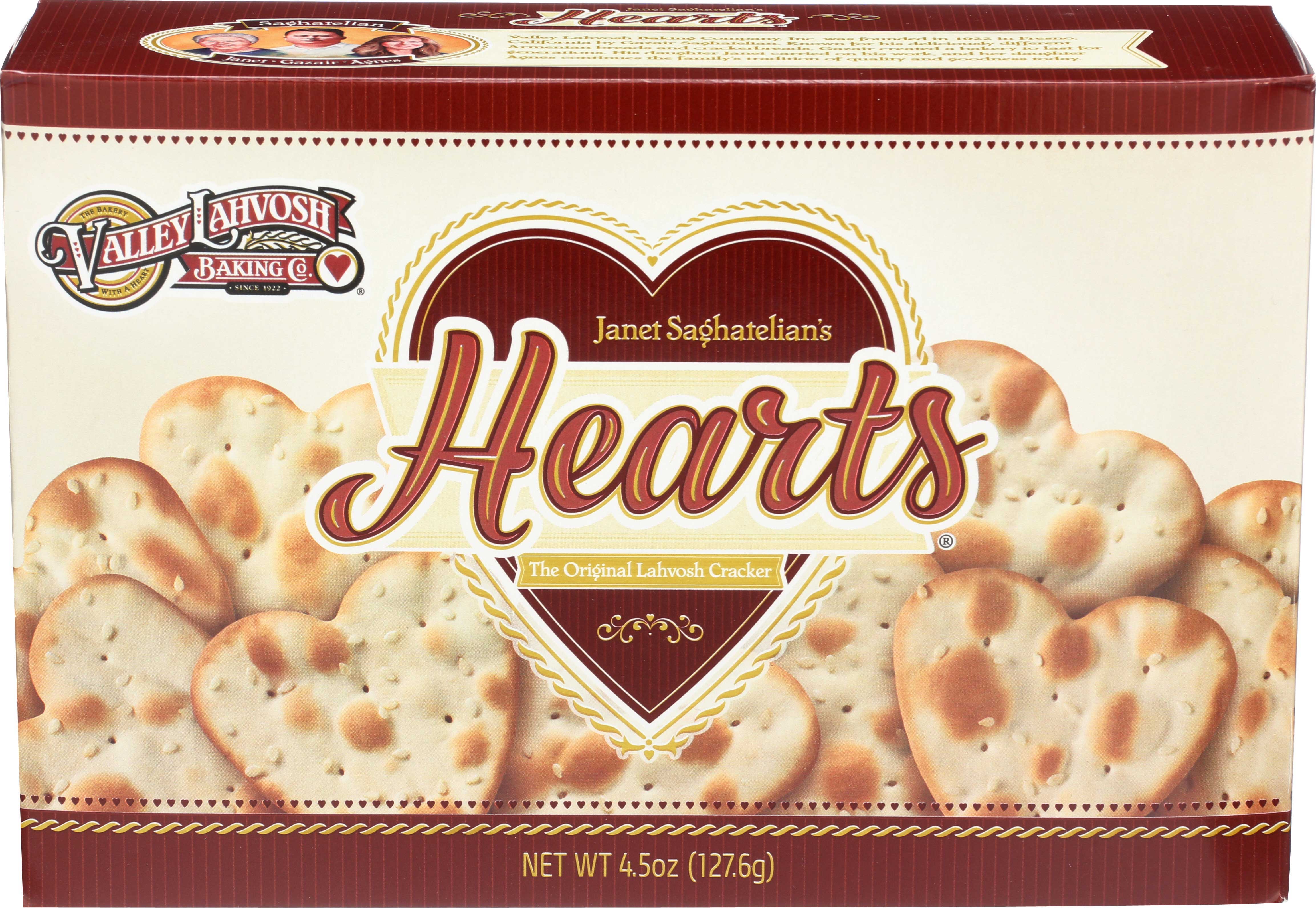 Valley Lahvosh Original Heart Shape Crackerbread, 4.5 Ounce -- 12 Per Case