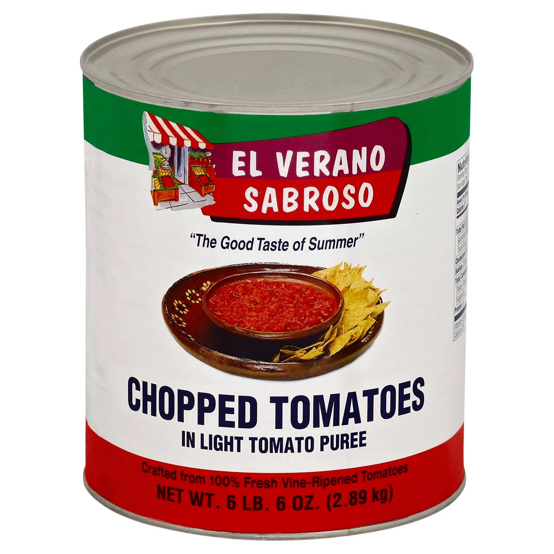 El Verano Chopped Tomatoes, 102 Ounce -- 6 Per Case