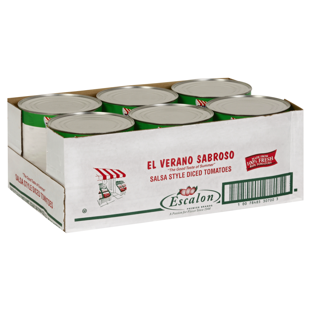 El Verano Sabroso Salsa Style Diced Tomatoes, 102 Ounce -- 6 Per Case