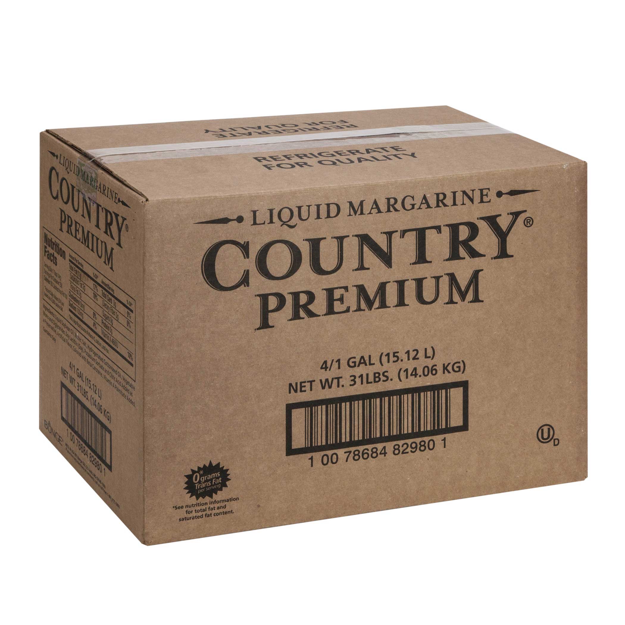 Country Premium Margarine, 1 Gallon -- 4 Per Case